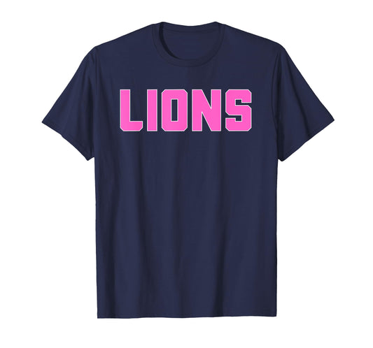 Lions Pink Varsity T-Shirt