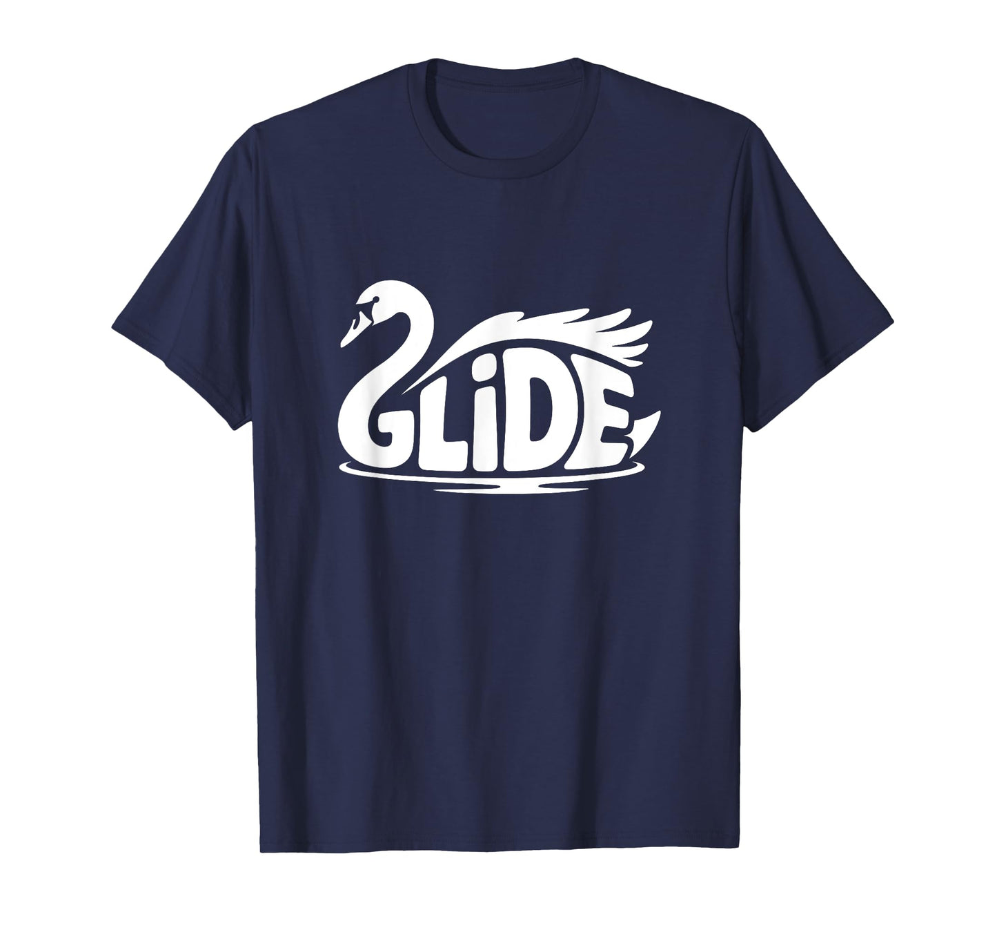 Glide Swan Word Art - Calm Nature & Graceful Animal Design T-Shirt