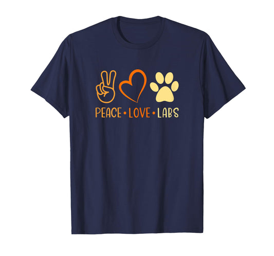 Peace Love Yellow Labs Labrador Lab Mom Fall Autumn T-Shirt