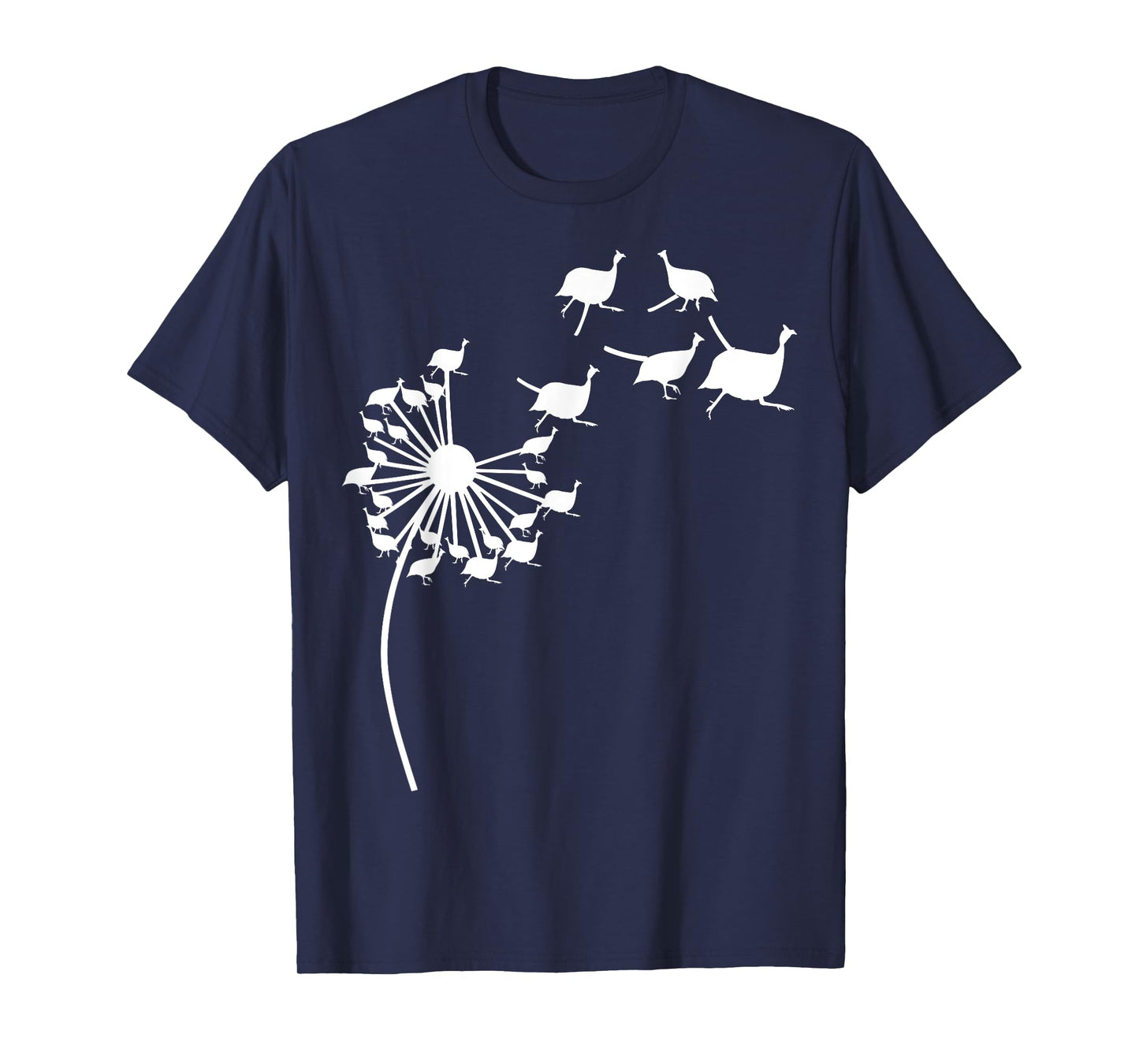 Dandelion Guinea fowl Flower, Floral Guinea fowl Tree T-Shirt