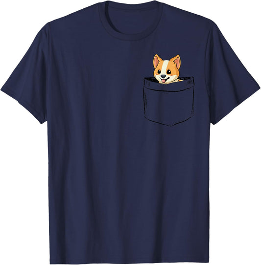 Cute Pocket Corgi, Boy Girl Funny T-Shirt