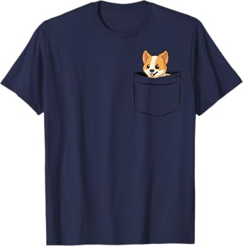 Cute Pocket Corgi, Boy Girl Funny T-Shirt
