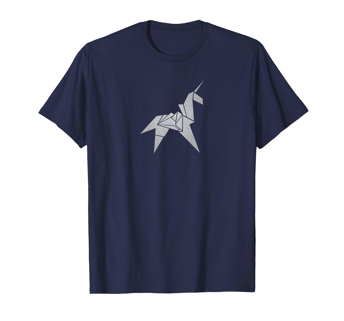 Unrealindeed Unisex-Adults Origami Unicorn Sci-Fi Nostalgia T-Shirt, Black, Small, Short Sleeve