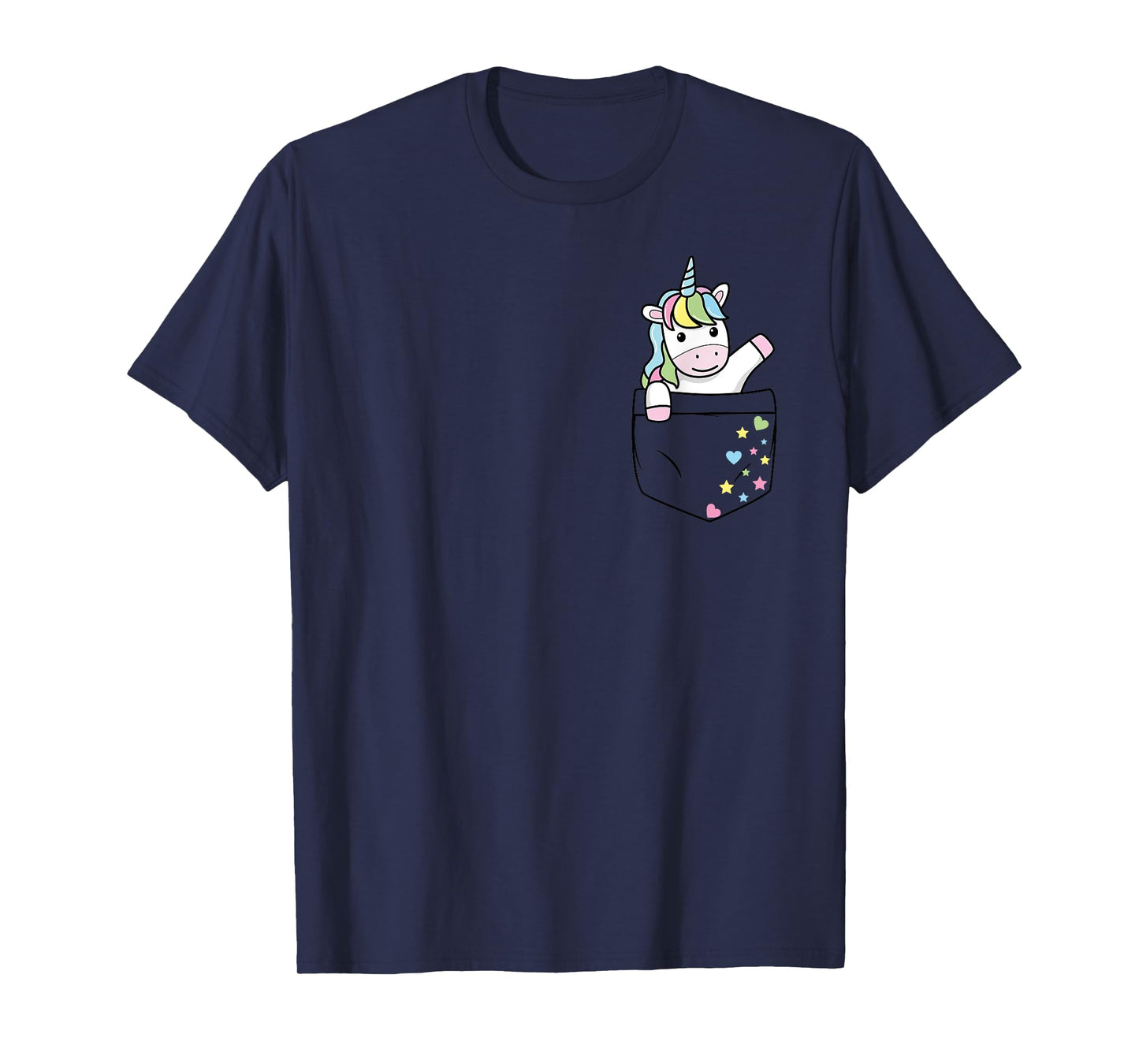 Cute Unicorn in My Pocket colorful pastel Magical Stars Gift T-Shirt