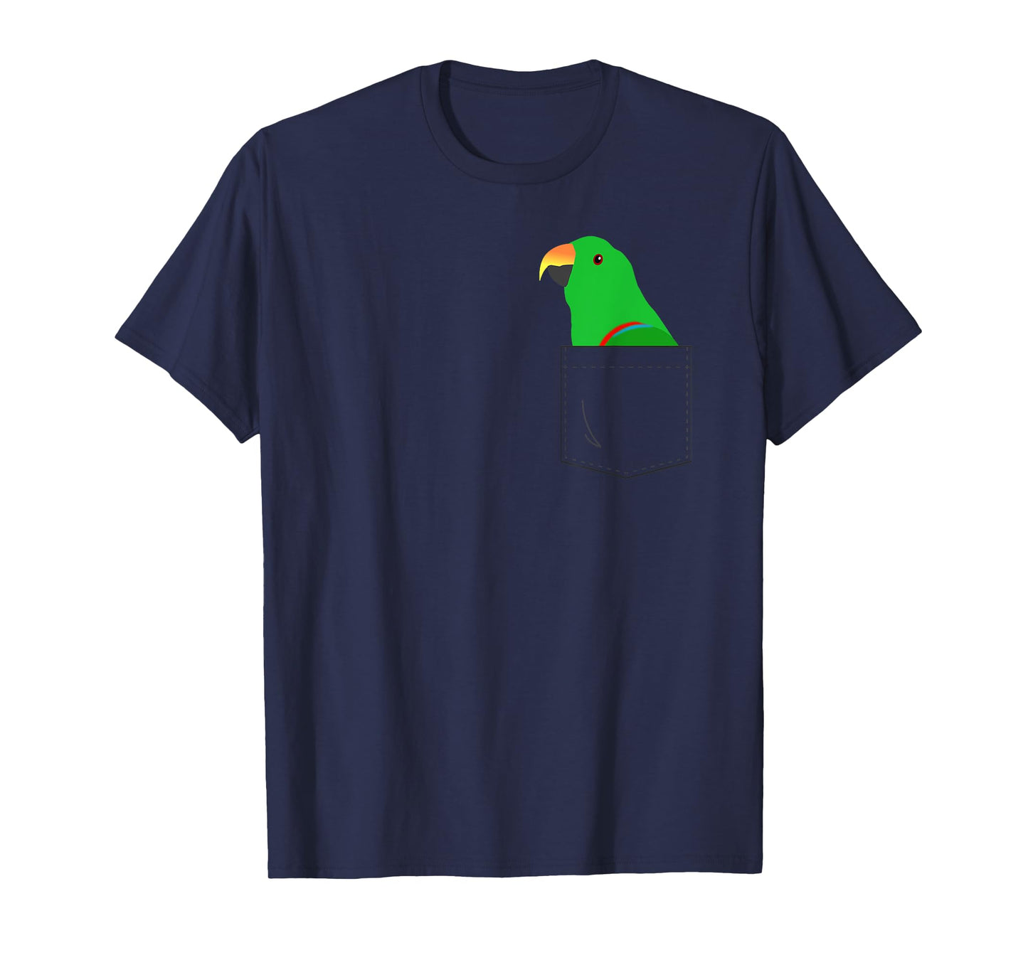 Eclectus Male Parrot, Fake Pocket T-Shirt T-Shirt