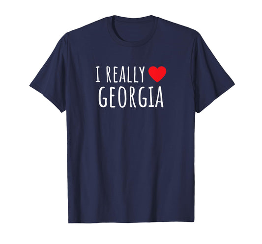 I REALLY LOVE (HEART) GEORGIA Funny US State T-Shirt