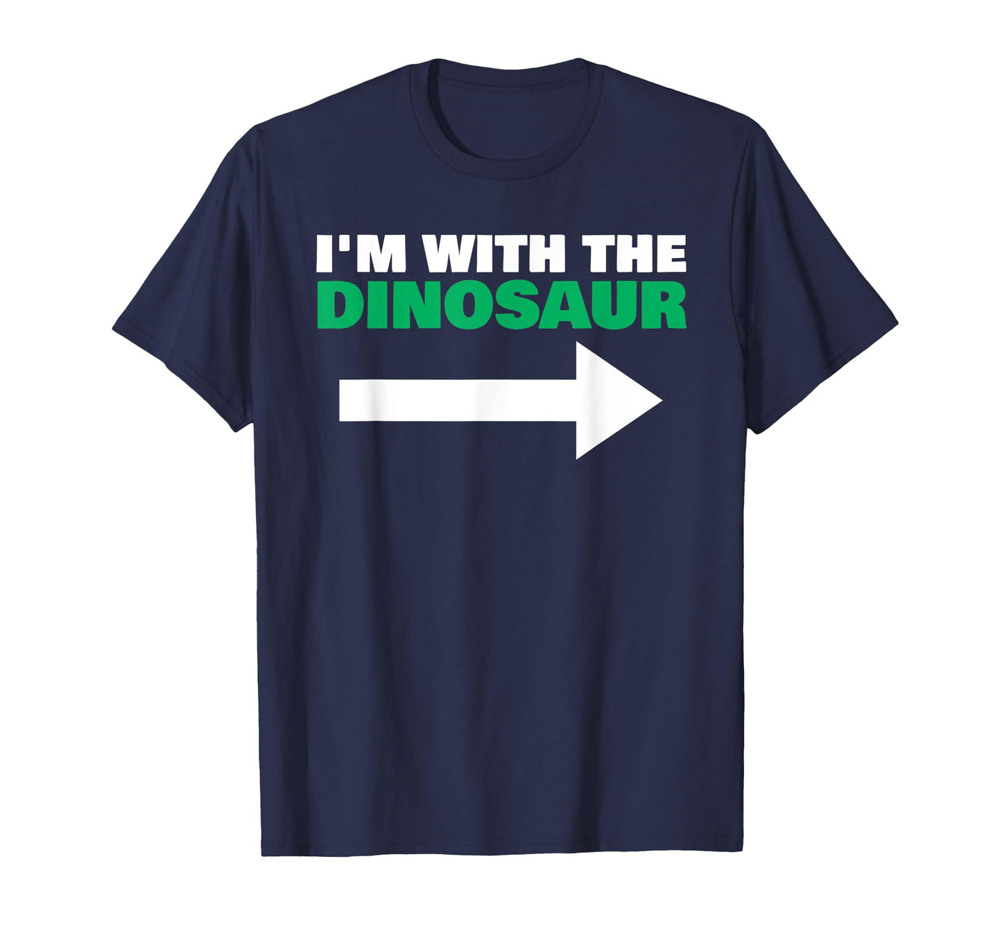 I'm With The Dinosaur Fun Matching Halloween Couple Costume T-Shirt