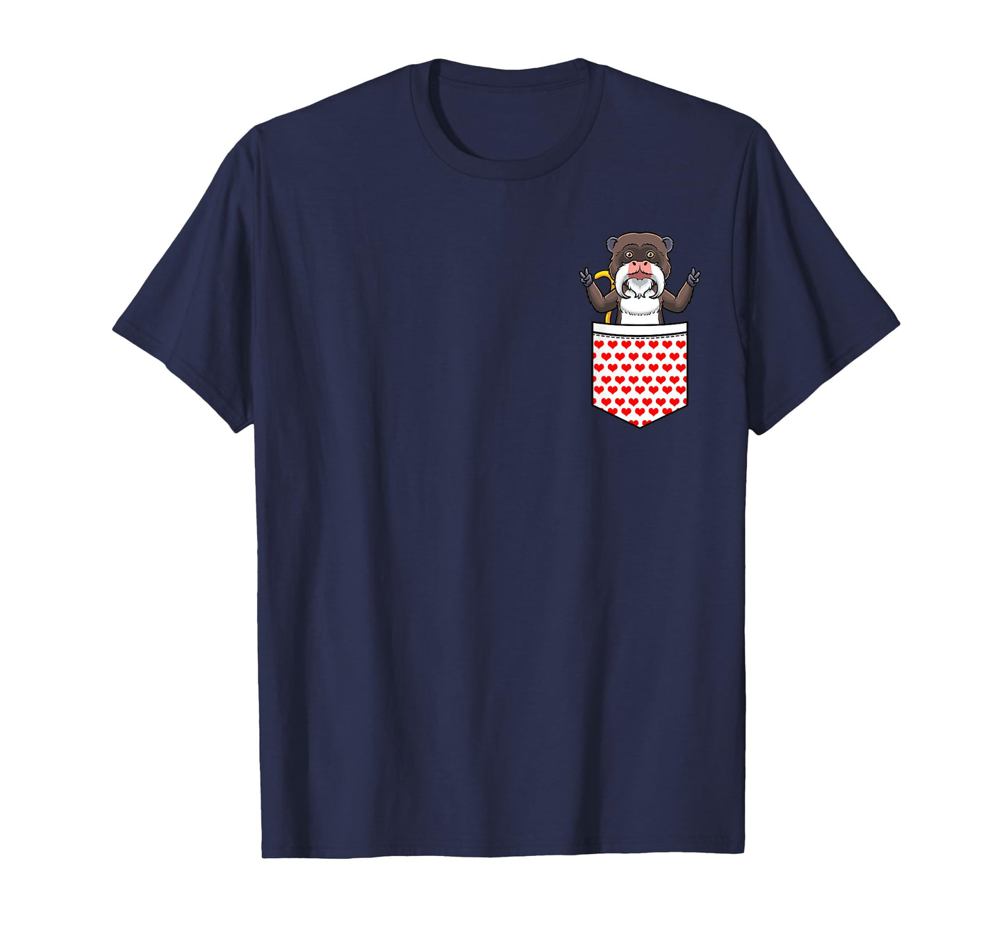 Tamarin Monkey In Pocket T-Shirt
