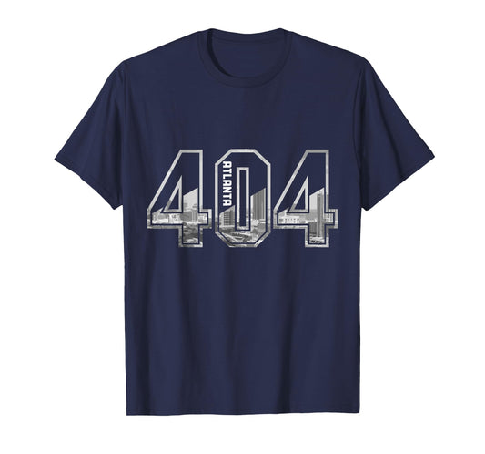 Atlanta Georgia ATL 404 Area Code Pride Skyline Vintage T-Shirt