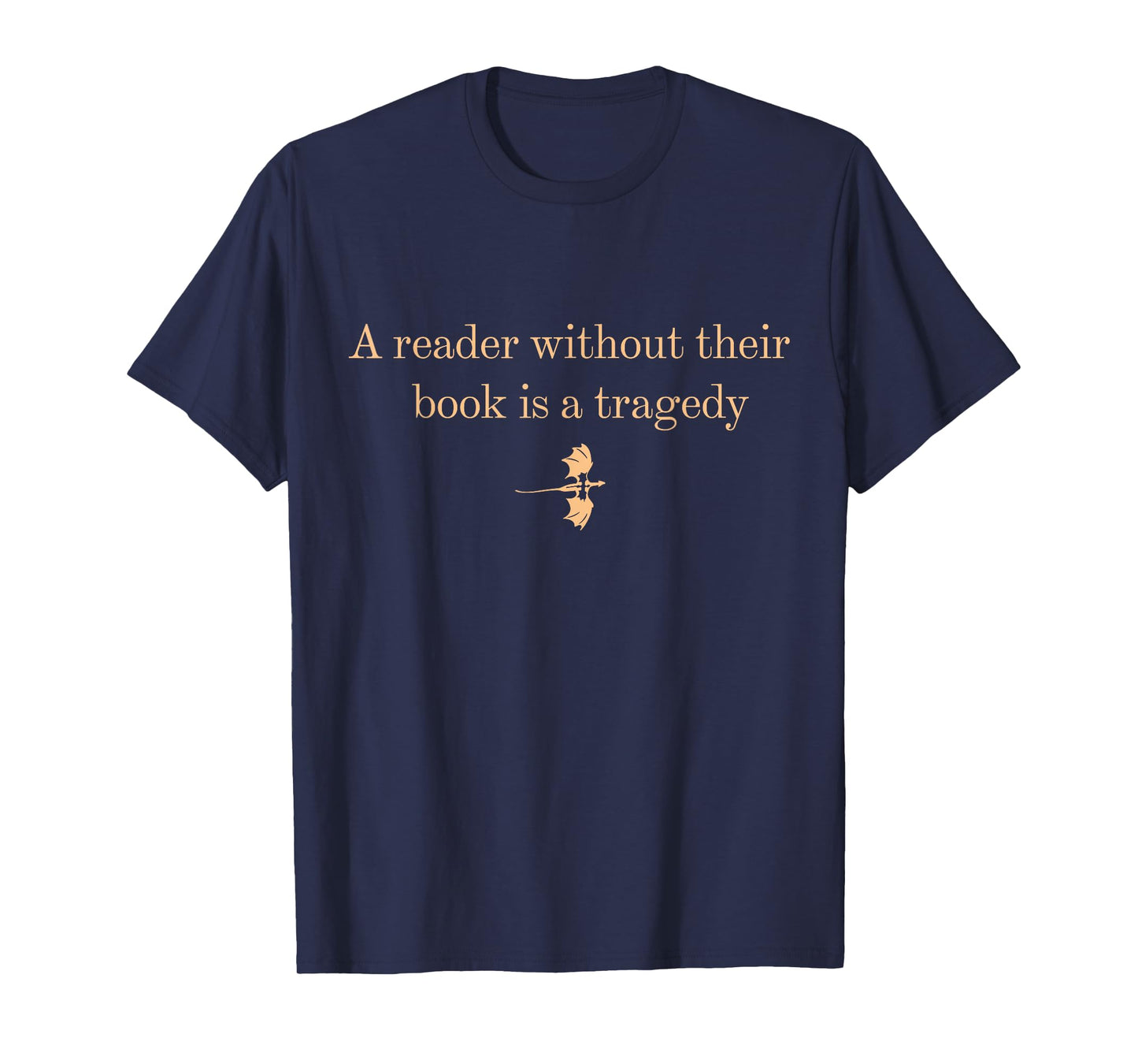A Reader Without Their Book is Tragedy - Book Reading Dragon T-Shirt
