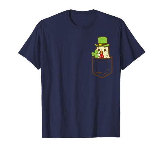 Irish Pocket Chicken Farmer Saint Paddys St Patricks Day T-Shirt