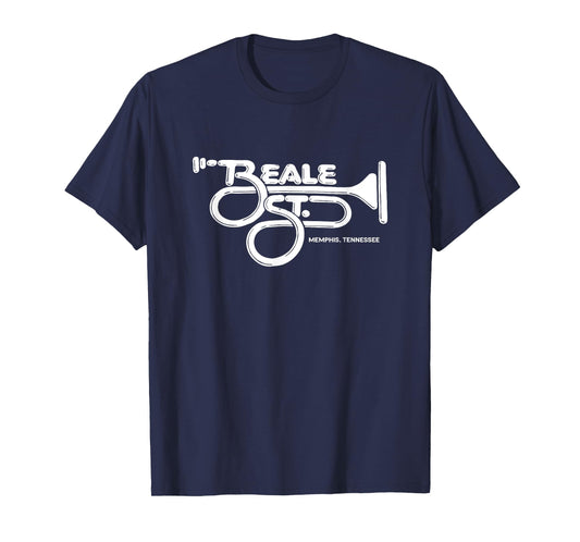 Beale Street Memphis Trumpet Graphic T-Shirt