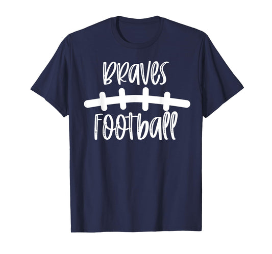 Braves Football School Spirit Team Mascot Game Night T-Shirt