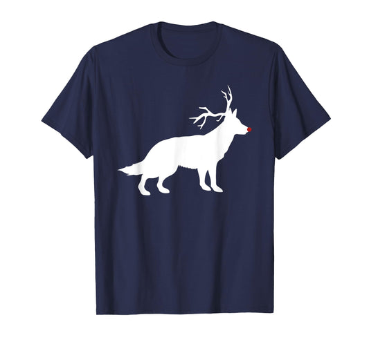 Funny German Shepherd Dog Christmas Reindeer Antlers Xmas T-Shirt