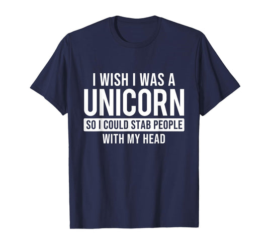 I Wish I Was A Unicorn - Mystical Creature Rainbow Unicorn T-Shirt