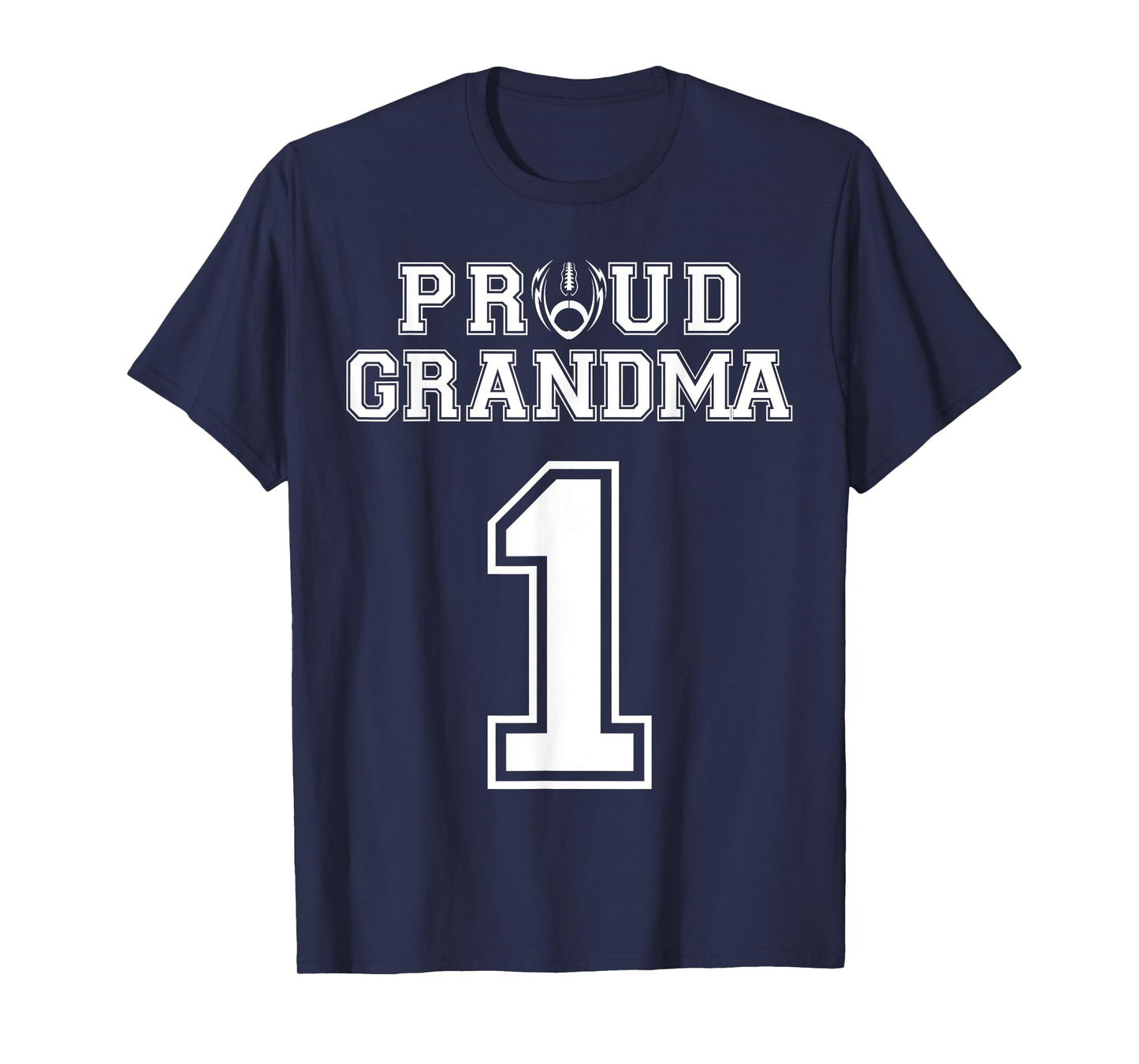 Custom Proud Football Grandma Number 1 Personalized Women T-Shirt