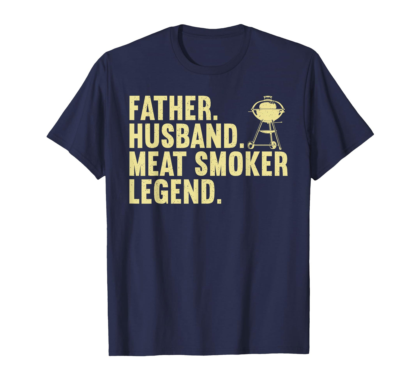 Cool Meat Smoking Art For Father Husband BBQ Meat Griller T-Shirt