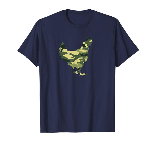 Camo Chicken Funny Camouflage Pattern Army Military Colors T-Shirt