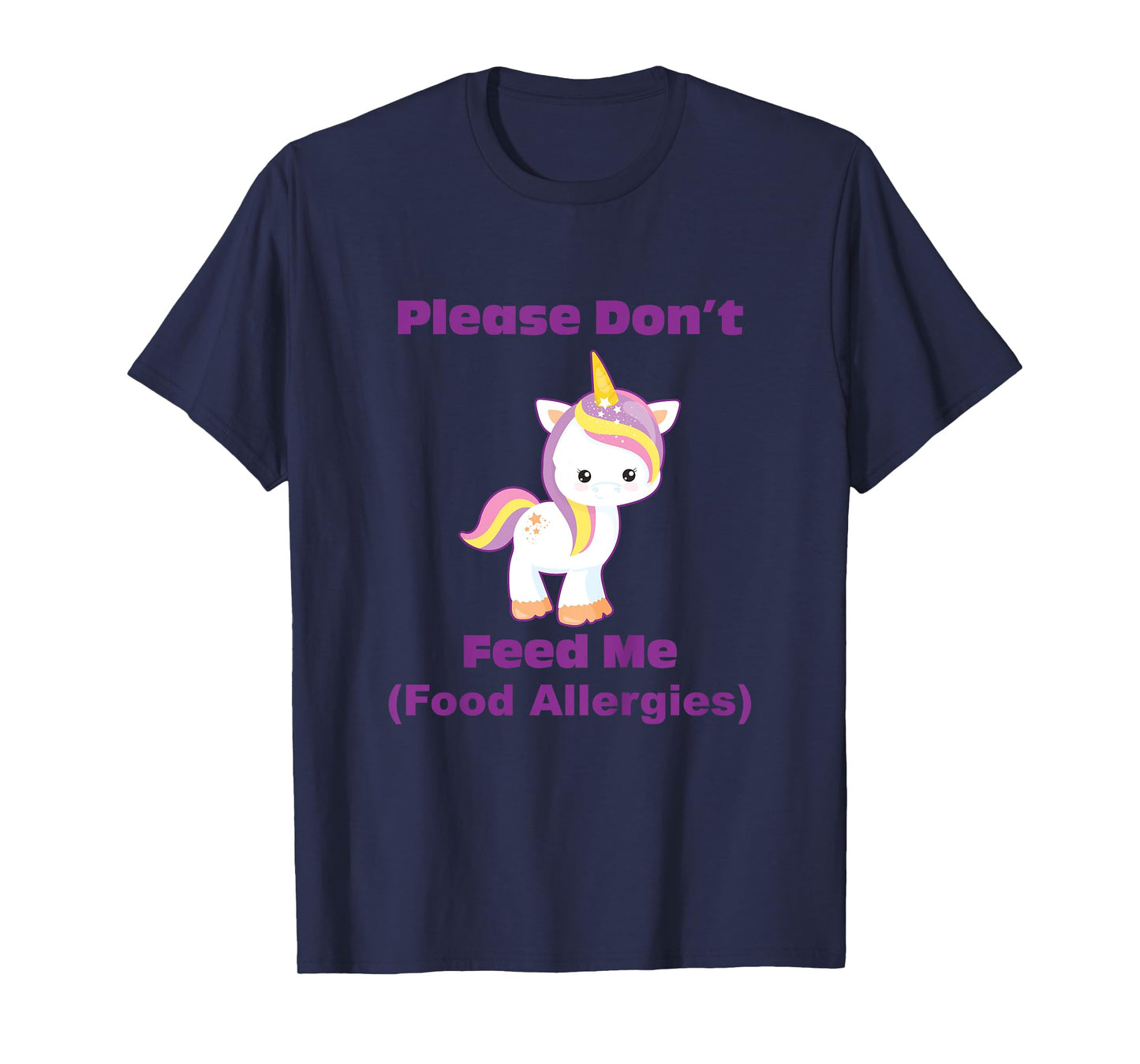 Food Allergy Toddler Kids with Cute Unicorn T-Shirt