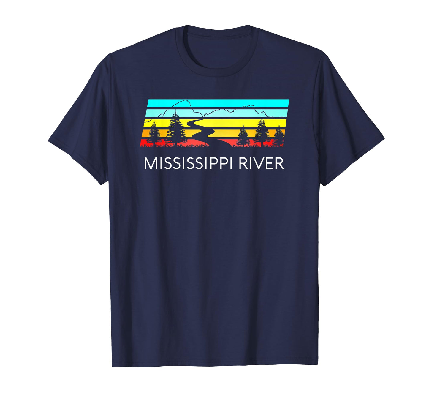 Mississippi River Retro Vintage Delta Louisiana Lake Itasca T-Shirt