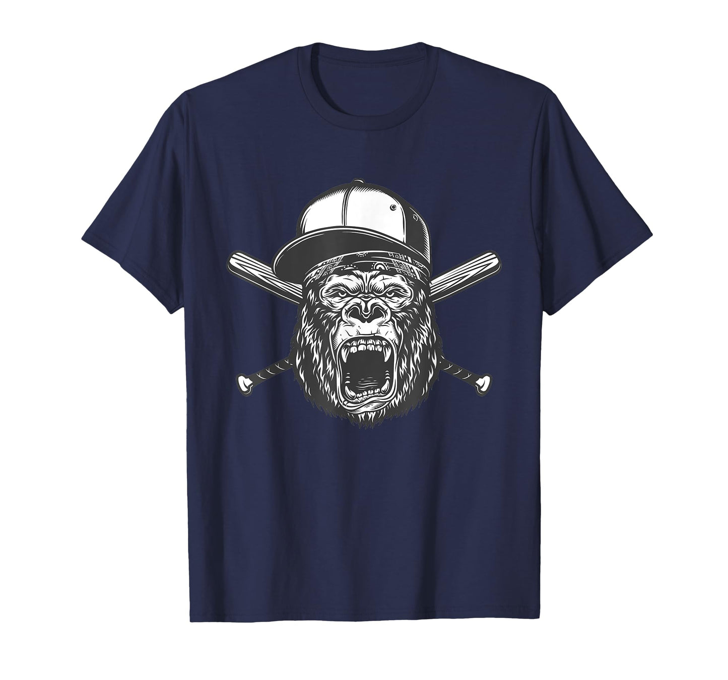 Gorilla Baseball Player - Gorilla in Baseball Cap - Gorilla T-Shirt