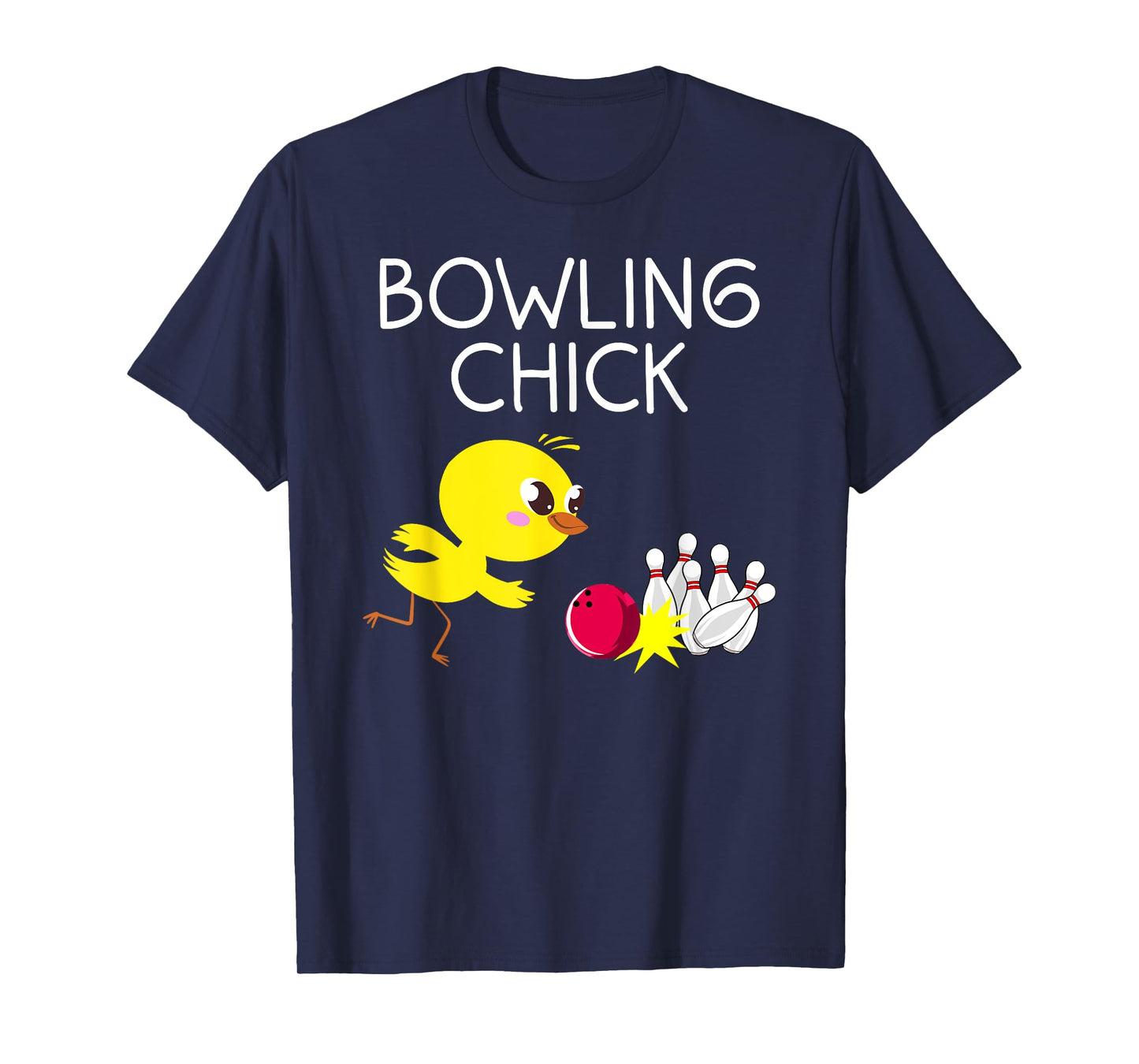Funny Bowling Gift Women Cute Bowling Chick Sports Athlete T-Shirt