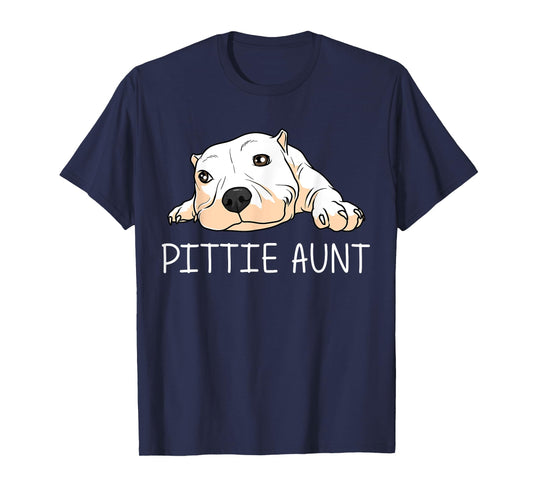 Funny Pitbull Gift For Aunt Women Canine Dog Puppy Animal T-Shirt