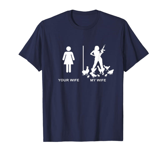 Funny Chicken Lady Farm Dad Husband Your Wife My Wife T-Shirt