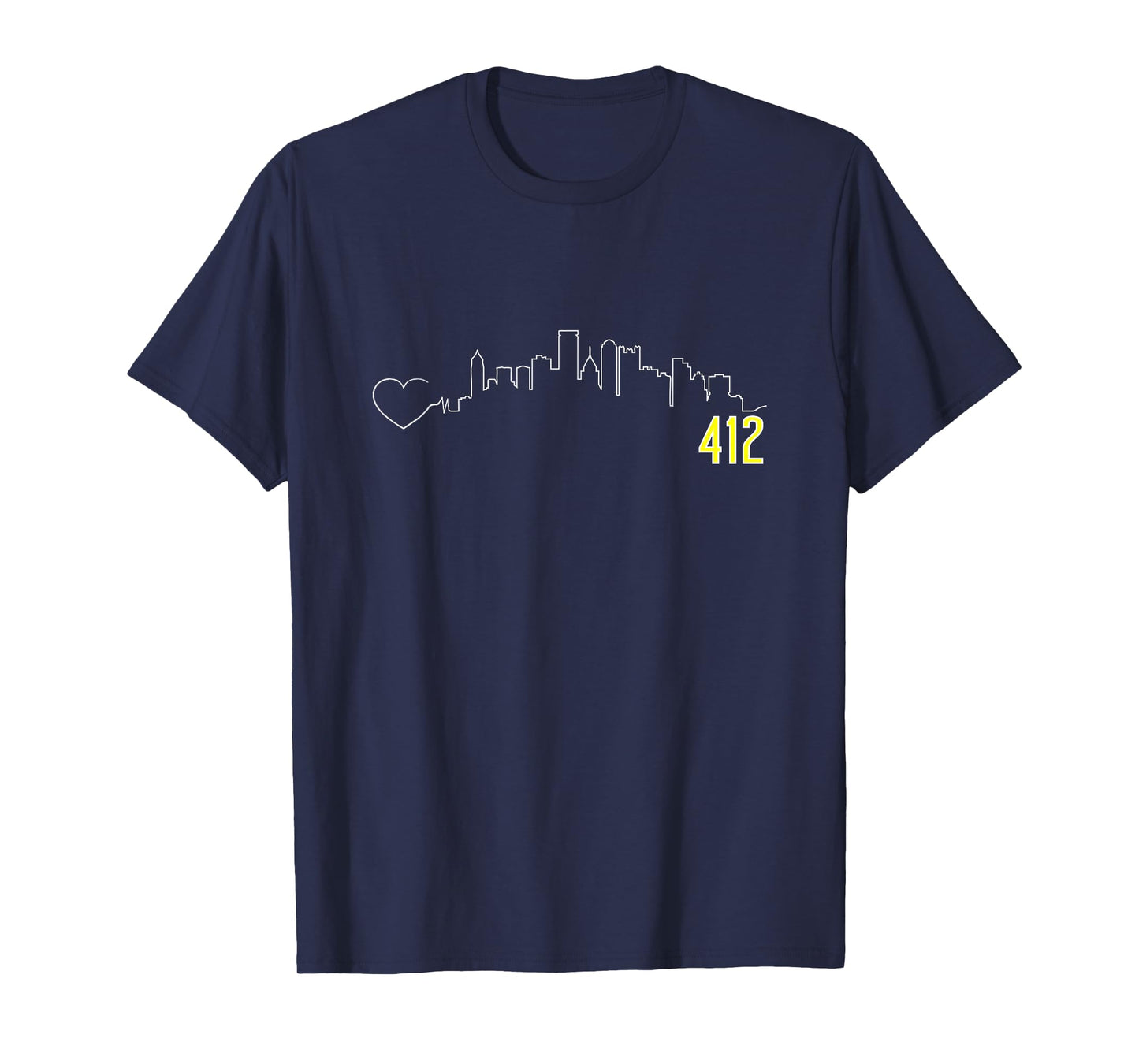 Pittsburgh Skyline 412 Love T-shirt T-Shirt
