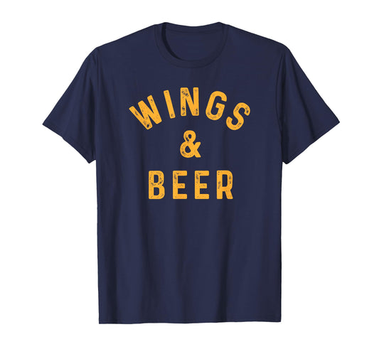 Wings & Beer Funny Buffalo Chicken Lover Beer Drinker T-Shirt