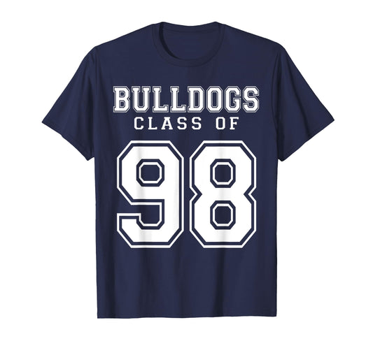Class Of 1998 Bulldogs Custom Graduation Senior Personalized T-Shirt