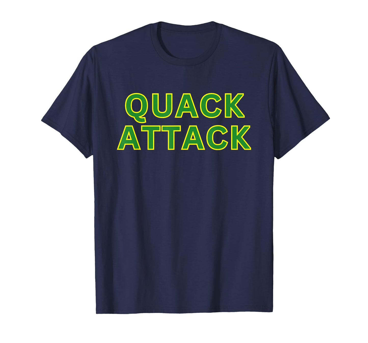 Quack Attack Fear the Duck Green Yellow Bold T-Shirt