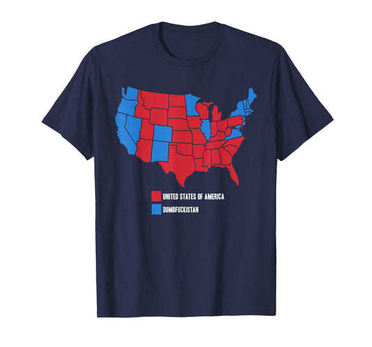 Election Map United States of America Dumbistan Funny T-Shirt