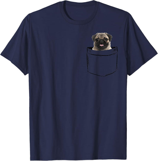 Cute Pocket Pug, Boy Girl Funny T-Shirt