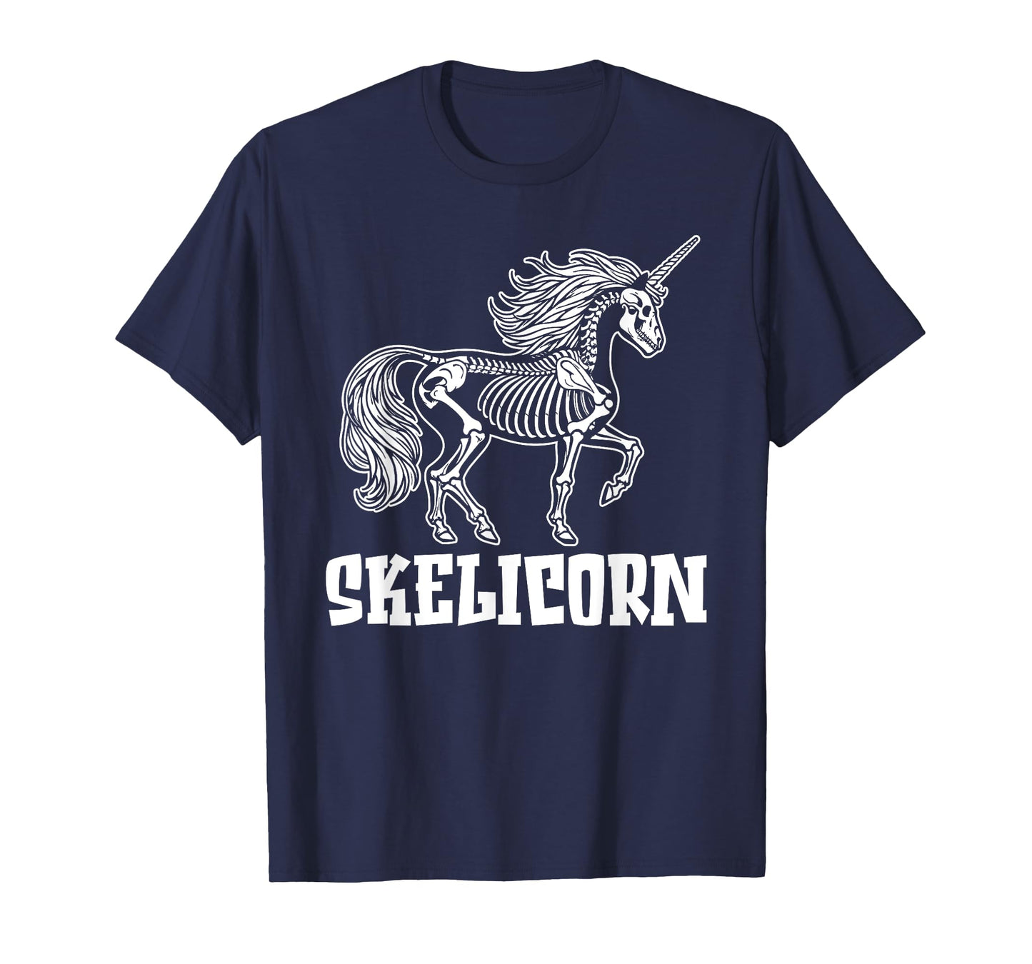 Skelicorn Halloween Skeleton - 31 October Costume Unicorn T-Shirt