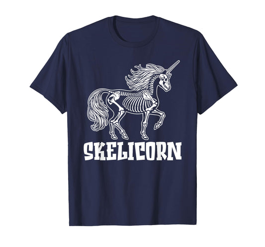 Skelicorn Halloween Skeleton - 31 October Costume Unicorn T-Shirt