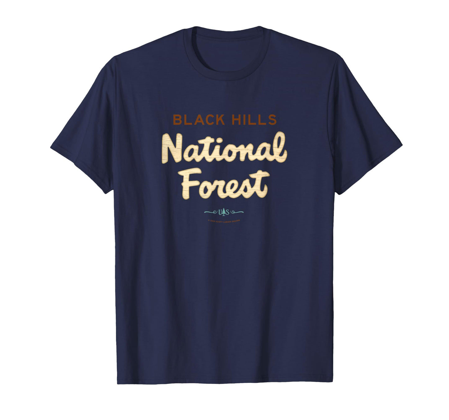 Black Hills National Forest South Dakota Logo Script Shirt