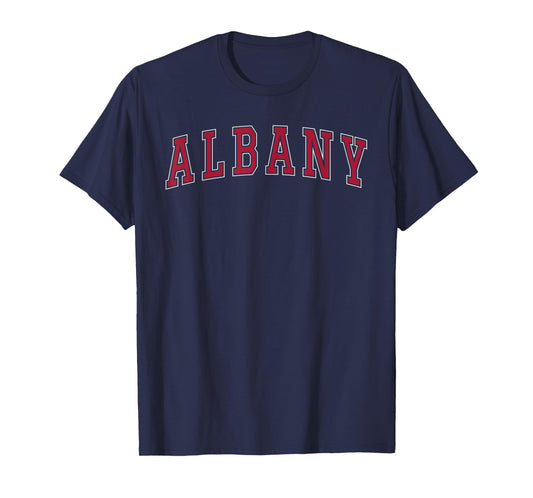 Albany Georgia Souvenir Sport College Style Text T-Shirt