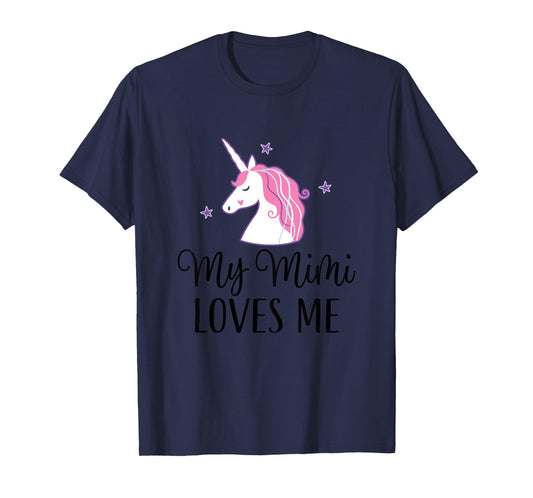 My Mimi Loves Me Girl Unicorn Granddaughter T-Shirt