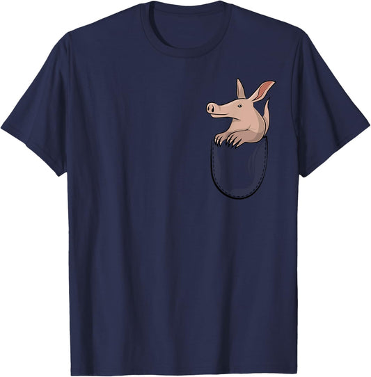 Aardvark in a Pocket T-shirt Ant Bear Anteater Cute Animal T-Shirt