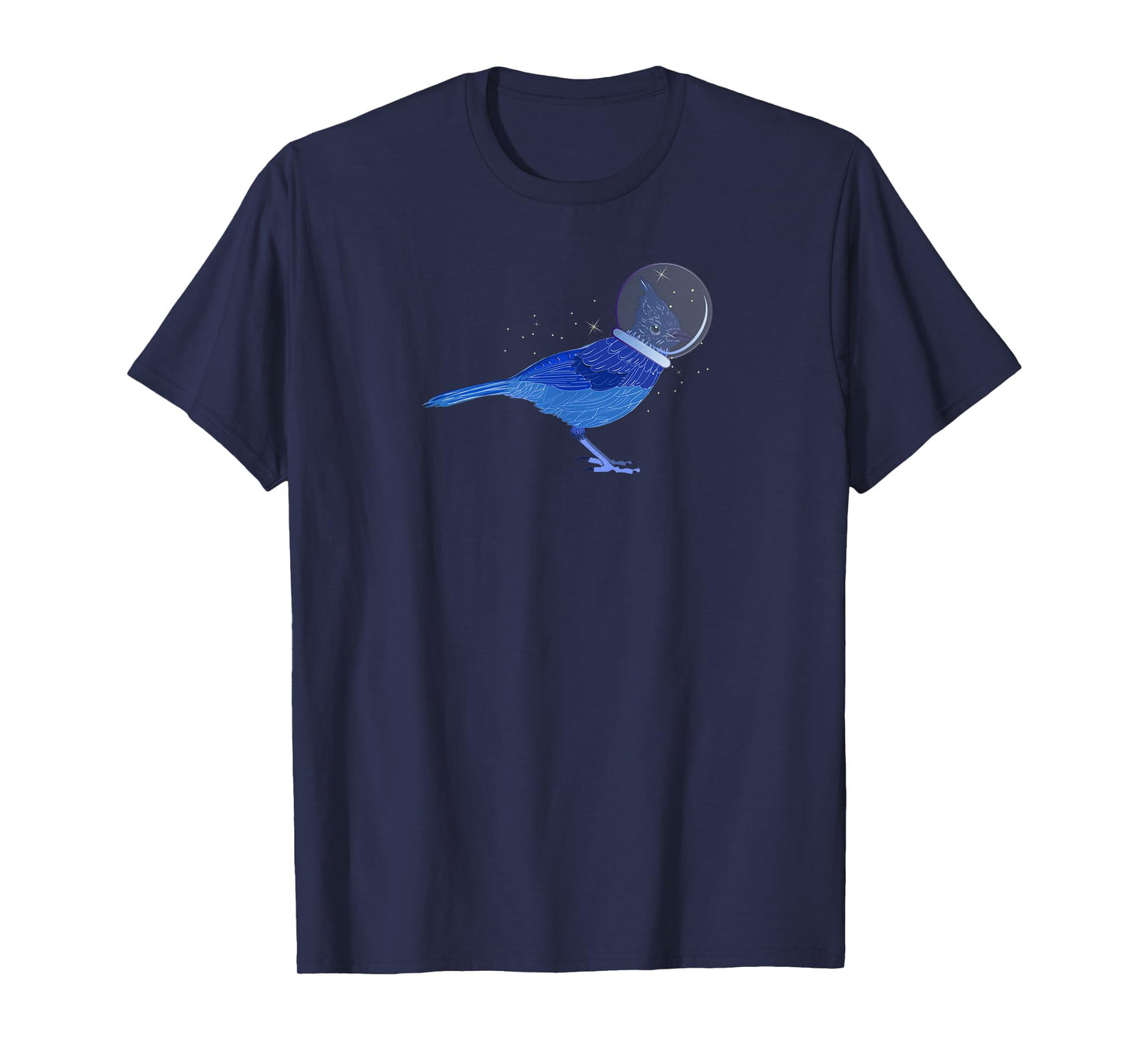 Stellar Jay Space Bird T-Shirt Funny Clever Bird Watcher Tee T-Shirt