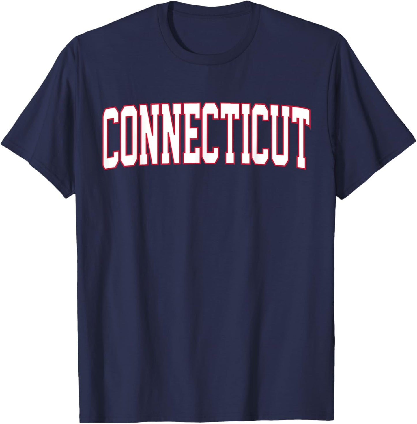 Retro Connecticut Red Navy Vintage Connecticut Fun Throwback T-Shirt