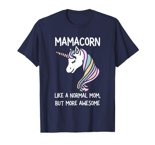 Womens Funny Mamacorn Unicorn Costume Mom Mother's Day T-Shirt