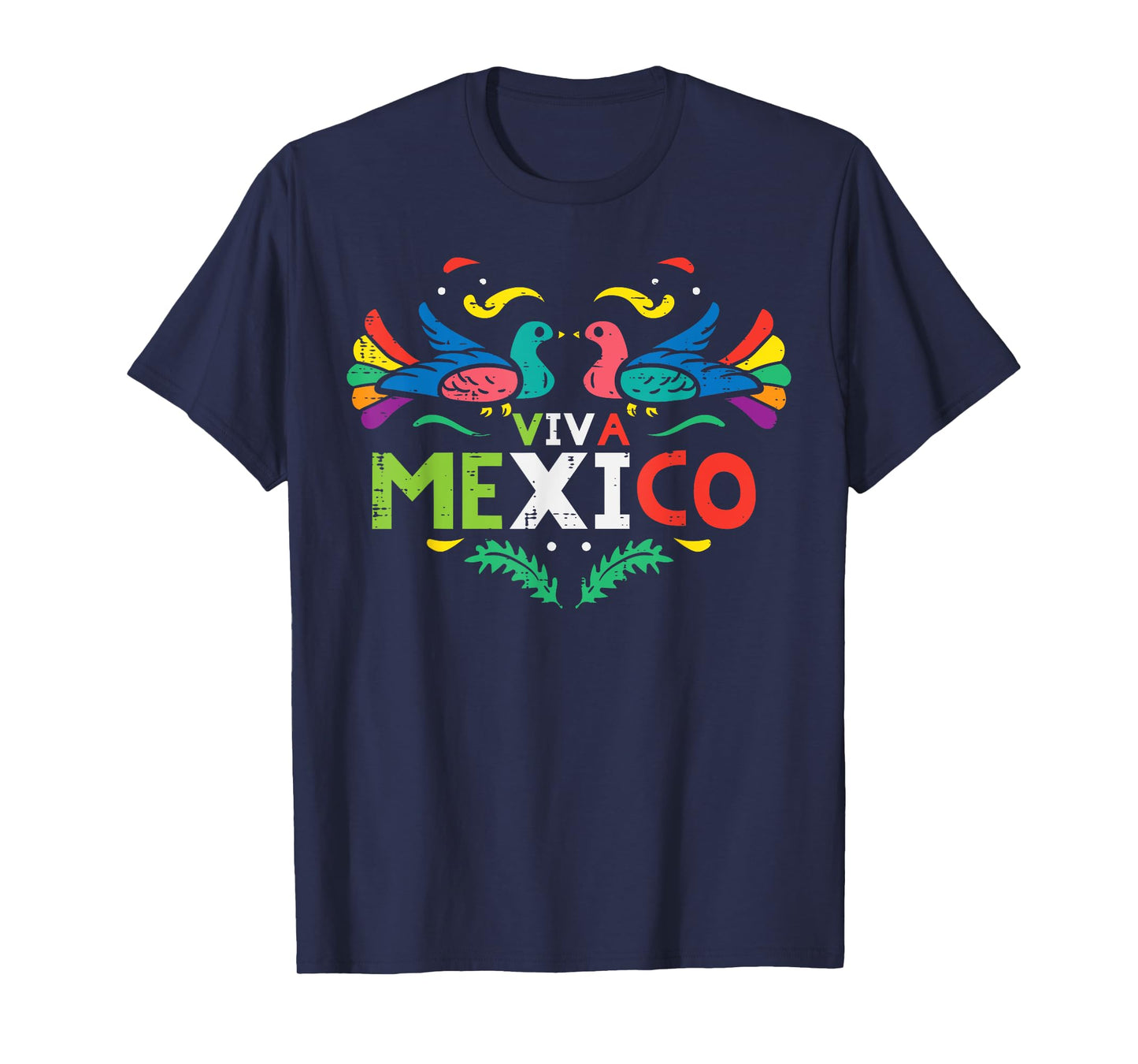 Viva Mexico Otomi Bird Mexican Independence Girls Kids Women T-Shirt