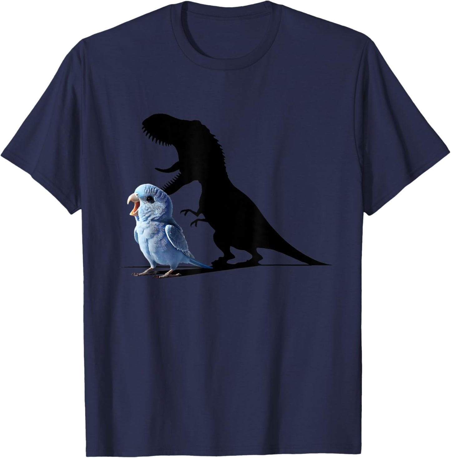 Funny Screaming Blue Parrotlet Parrot T-Rex Dinosaur Meme T-Shirt