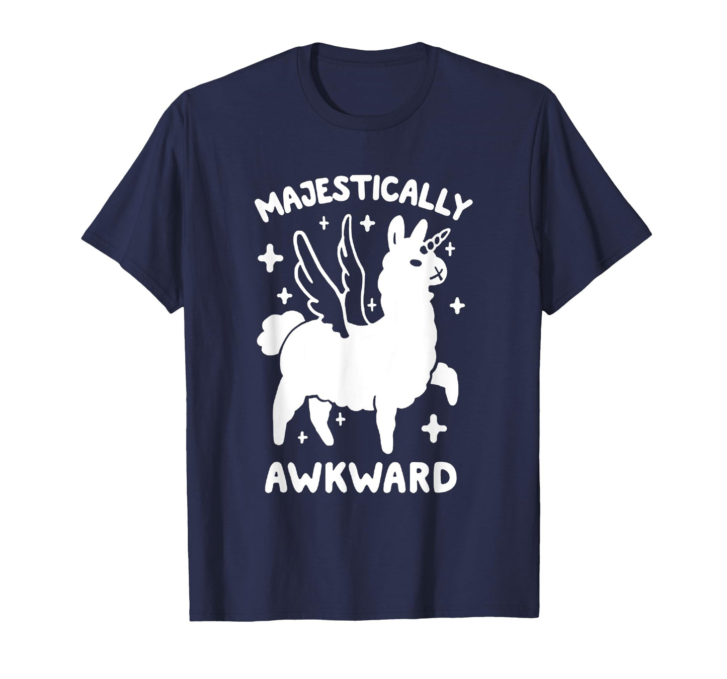 Majestically Awkward Llamacorn Funny Cute Llama T-Shirt