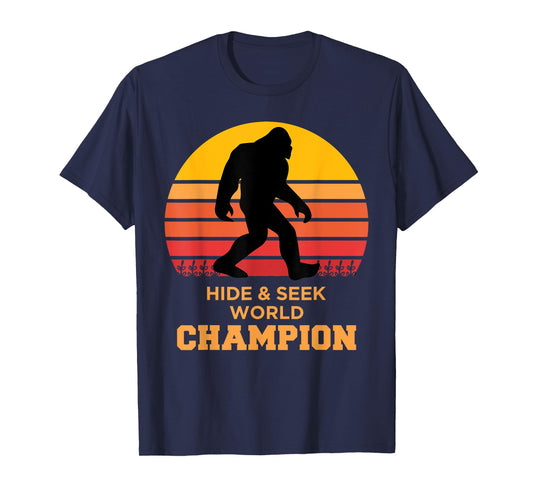 Big Foot T Shirt for Women & Men Hide & Seek World Champion T-Shirt