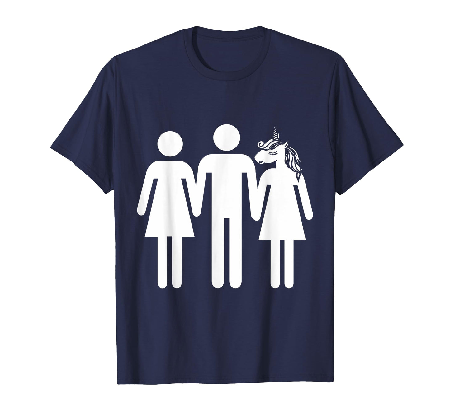 Unicorn Threesome Funny Shirt T-Shirt