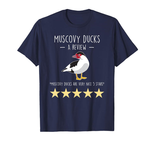 Muscovy Duck Review, Funny Cute Pet Bird Farm Farmer Farming T-Shirt