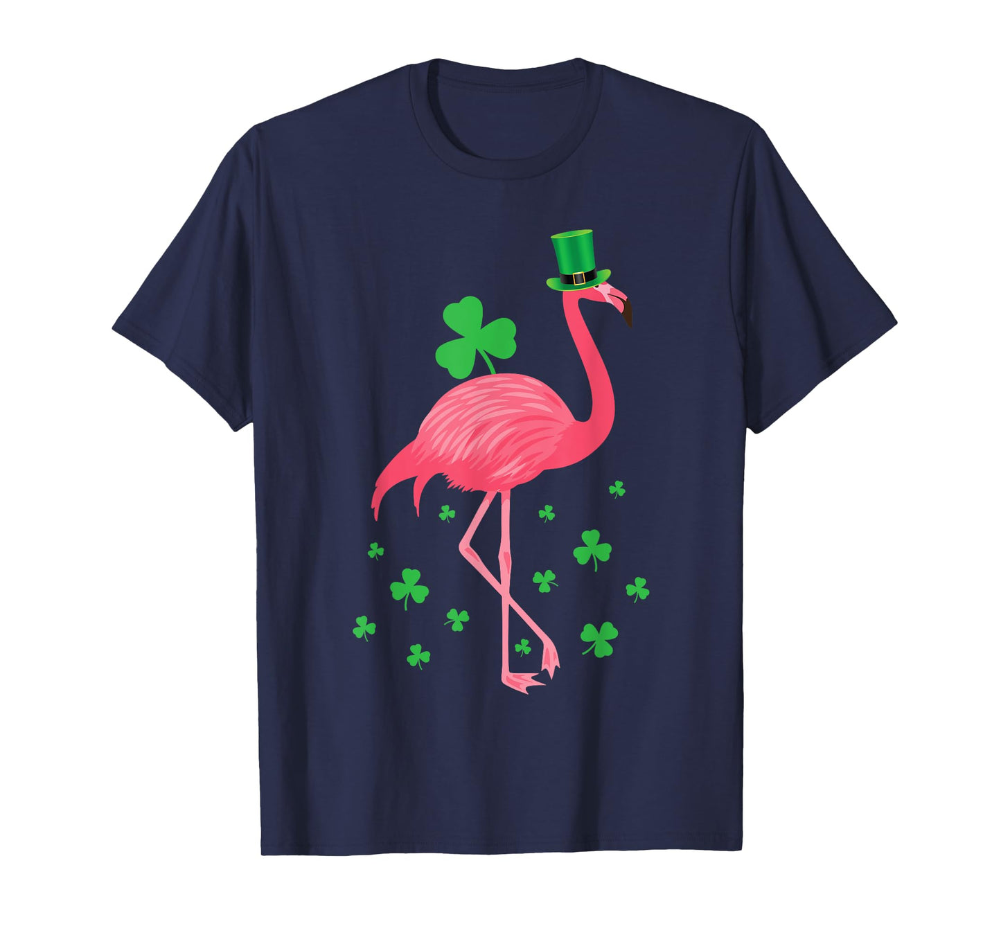 Flamingo Shamrock Leprechaun St Patricks Day T-Shirt